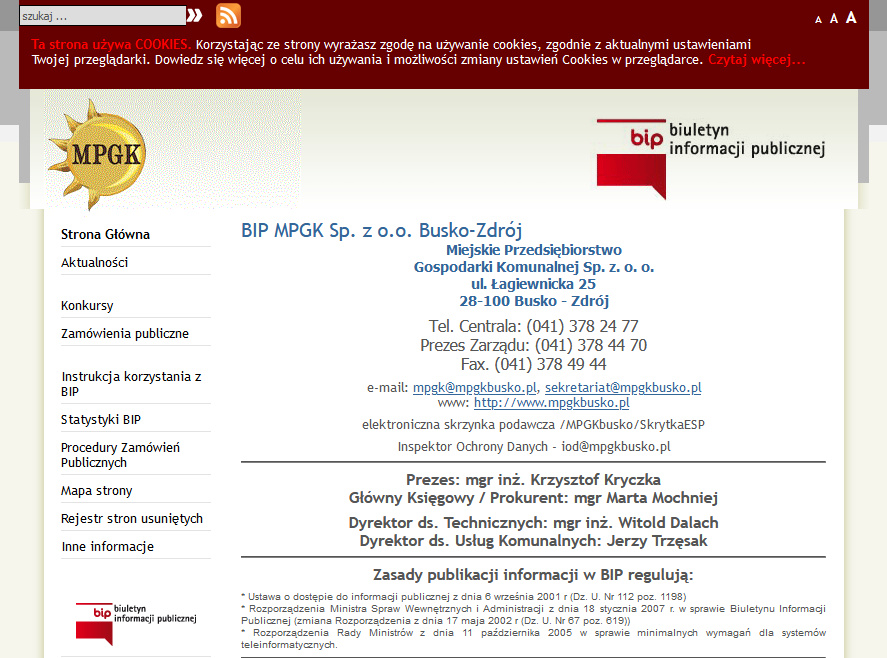 Link do archiwalnych wpisów BIP